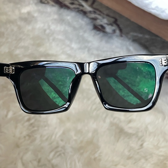 Vintage | rare linda farrow x the row black square wayfarer sunglasses - Picture 5 of 7